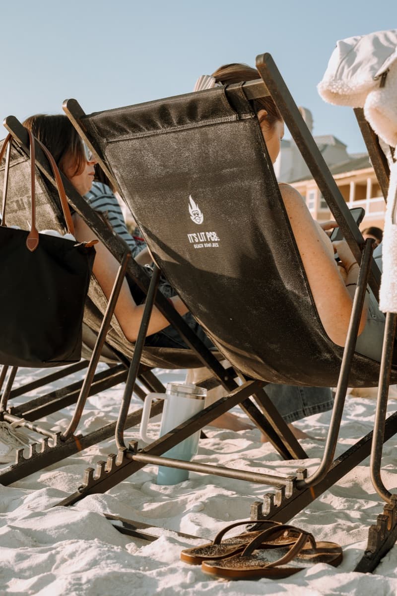 Beach bonfire setup in Seacrest Beach