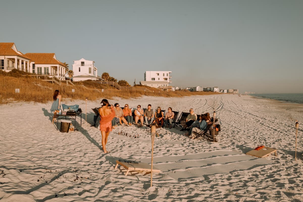 Beach bonfire near Seaside Beach Access