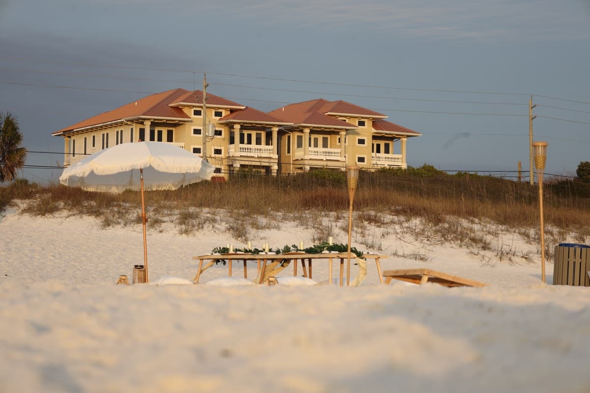 Beach bonfire at Inlet Beach Regional Access
