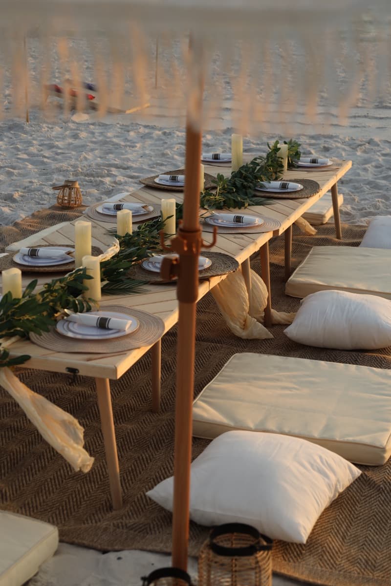 Beach bonfire in Gulf Place