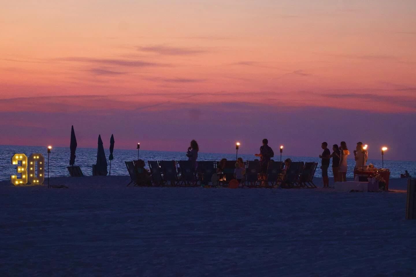 Beach bonfire on the Gulf Coast