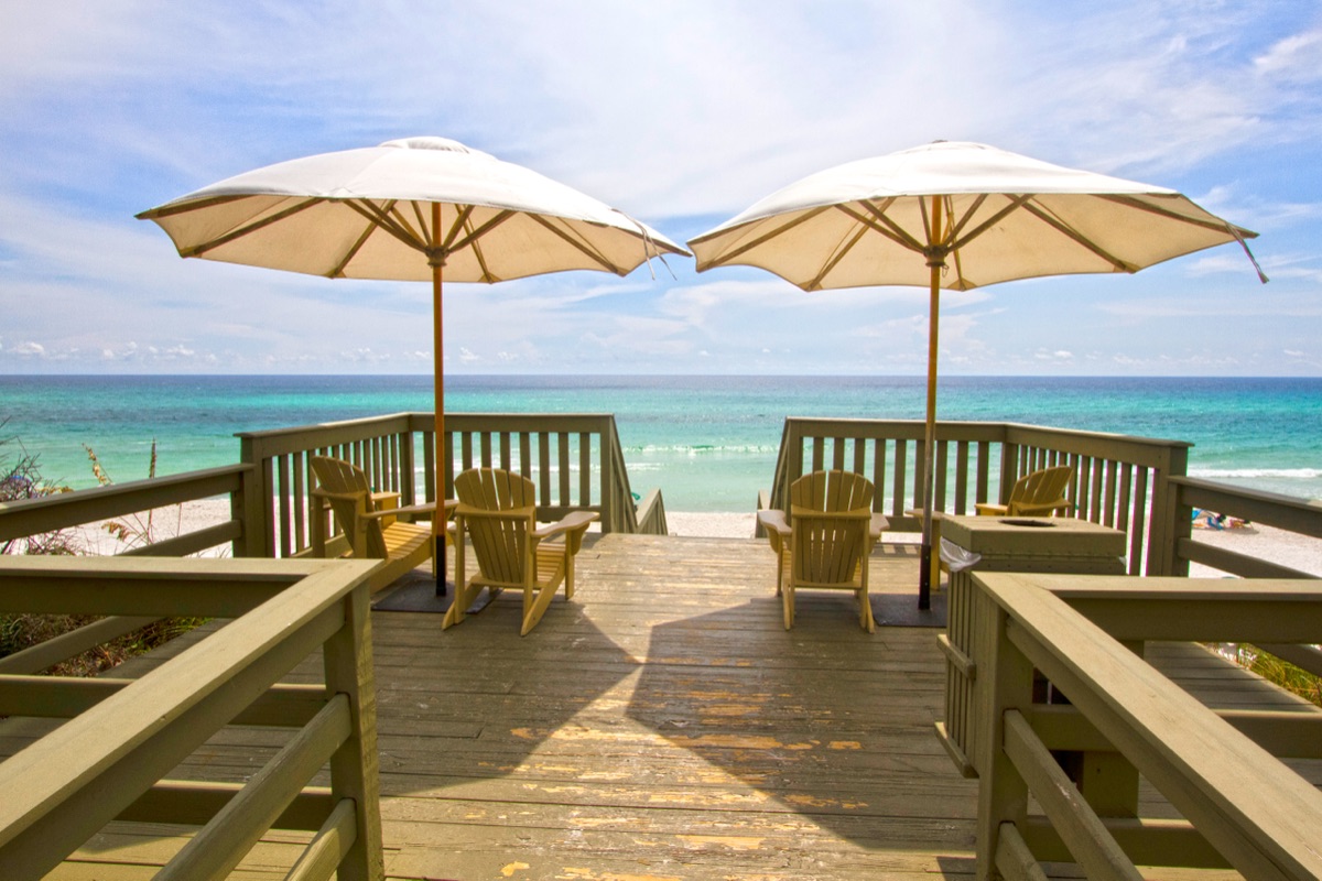 Beach walkover at Inlet Beach, Florida